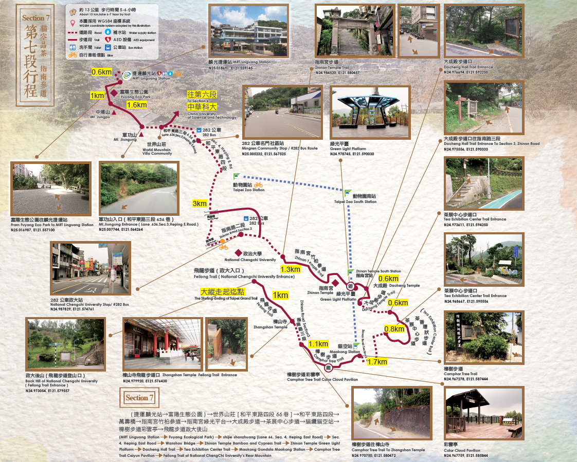 台北|台北大縱走第七段,帶你從富陽生態公園走到指南宮和貓空一日遊 台北大縱走第七段|路線資訊