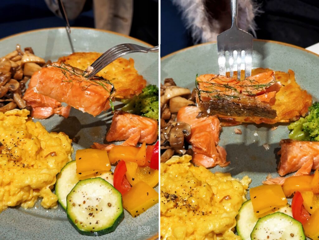 台北｜捷運六張犁站早午餐推薦，綻.食：肉食系必點厚切鮭魚與翼板牛排