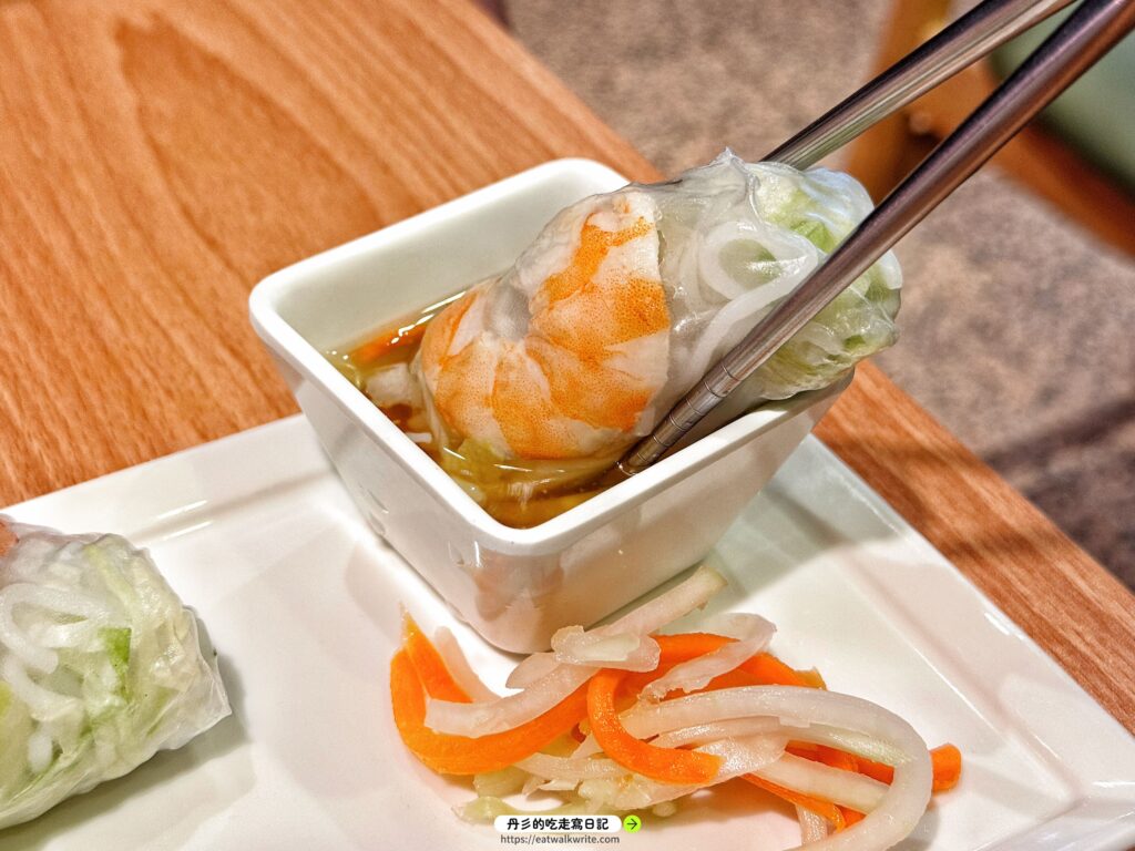 杜小越涼拌豬肉鮮蝦卷（生春捲）